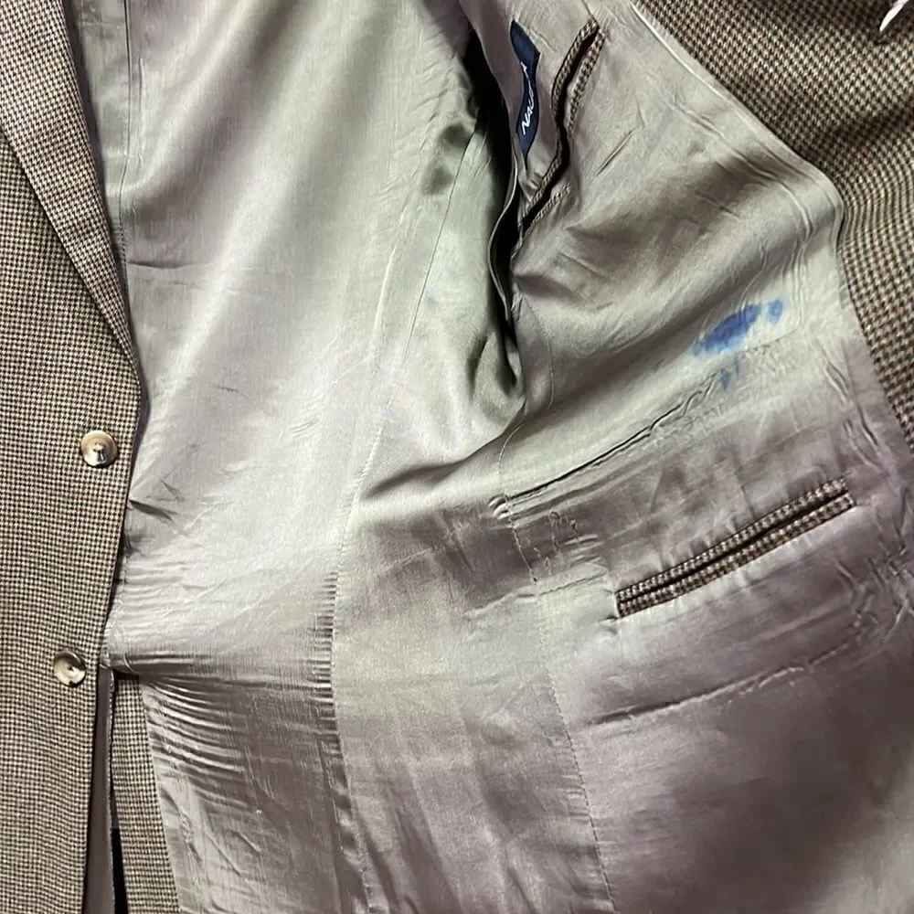 Handsome Nautica Men’s 40R Brown & Grey 100% Wool Sport Coat